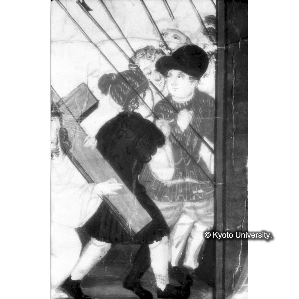 赤外線反射写真（十五玄義第九図：右側人物） (1)