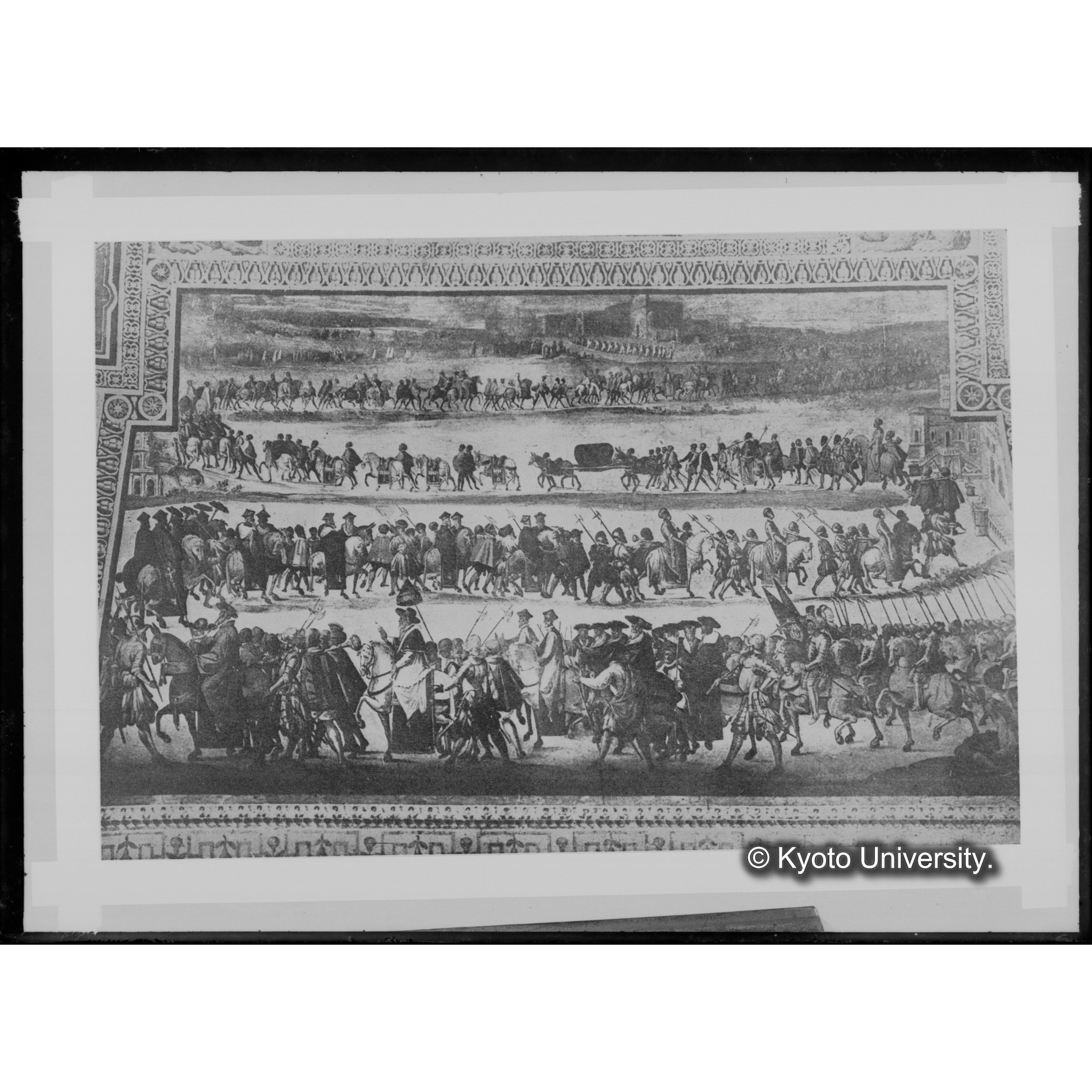 少年使節ローマ行列図　ローマ・ヴァチカン図書館壁画（文献複写） (1)