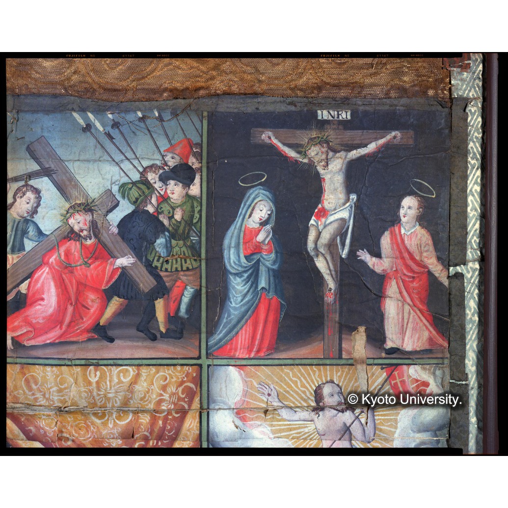 カラー写真（等倍・十五玄義第十図：折れ） (1)