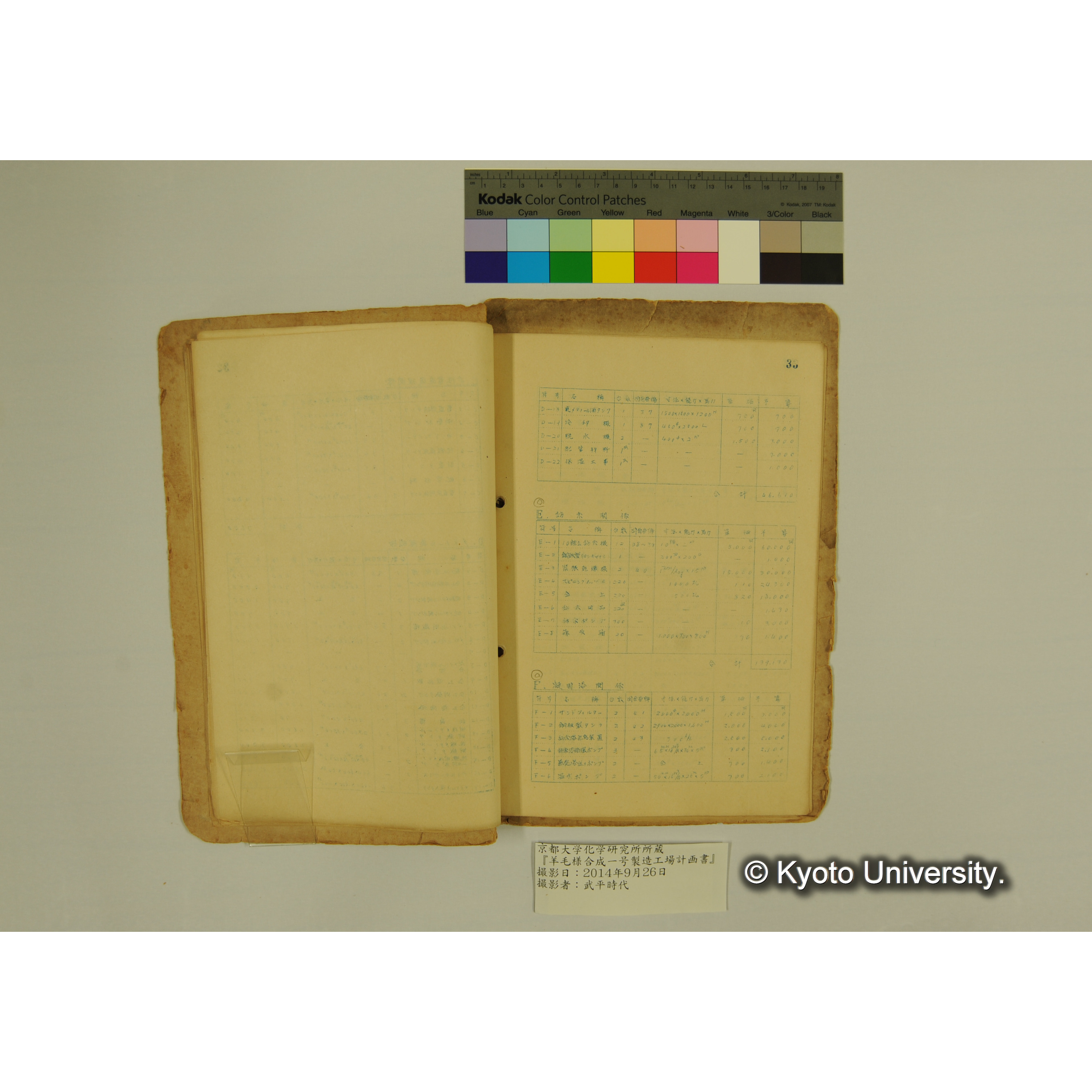 羊毛様合成一号製造工場計画書. (36)