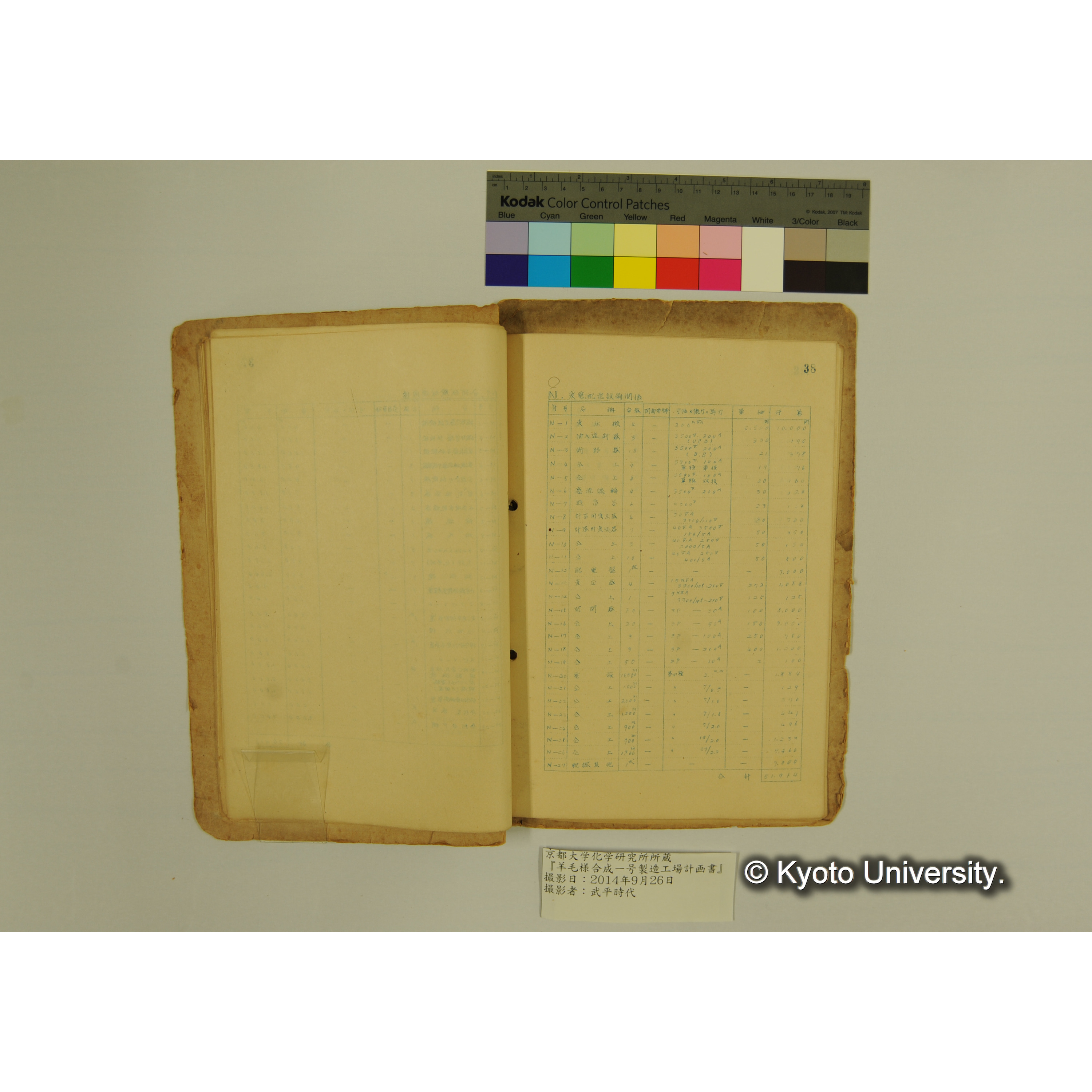 羊毛様合成一号製造工場計画書. (41)