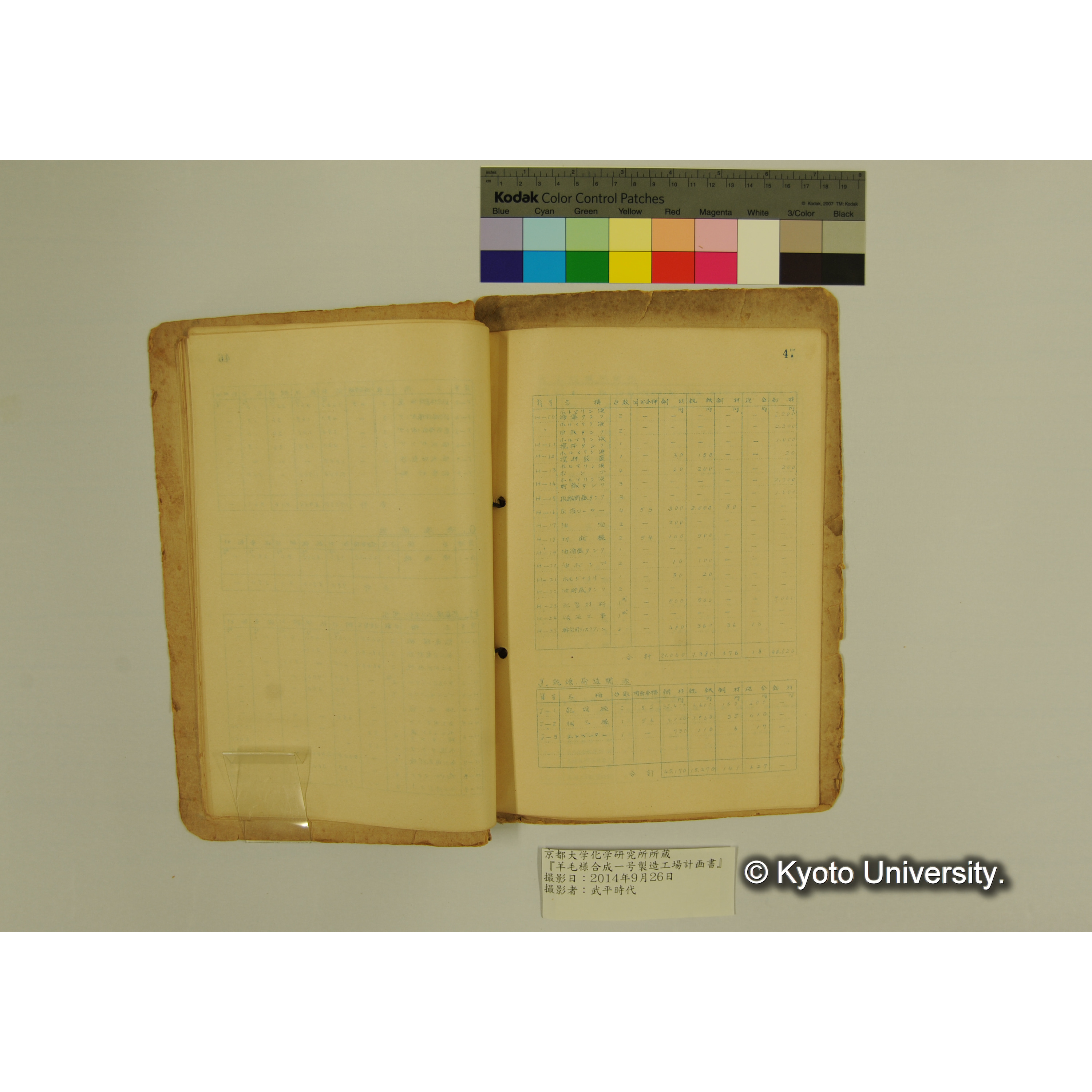 羊毛様合成一号製造工場計画書. (50)