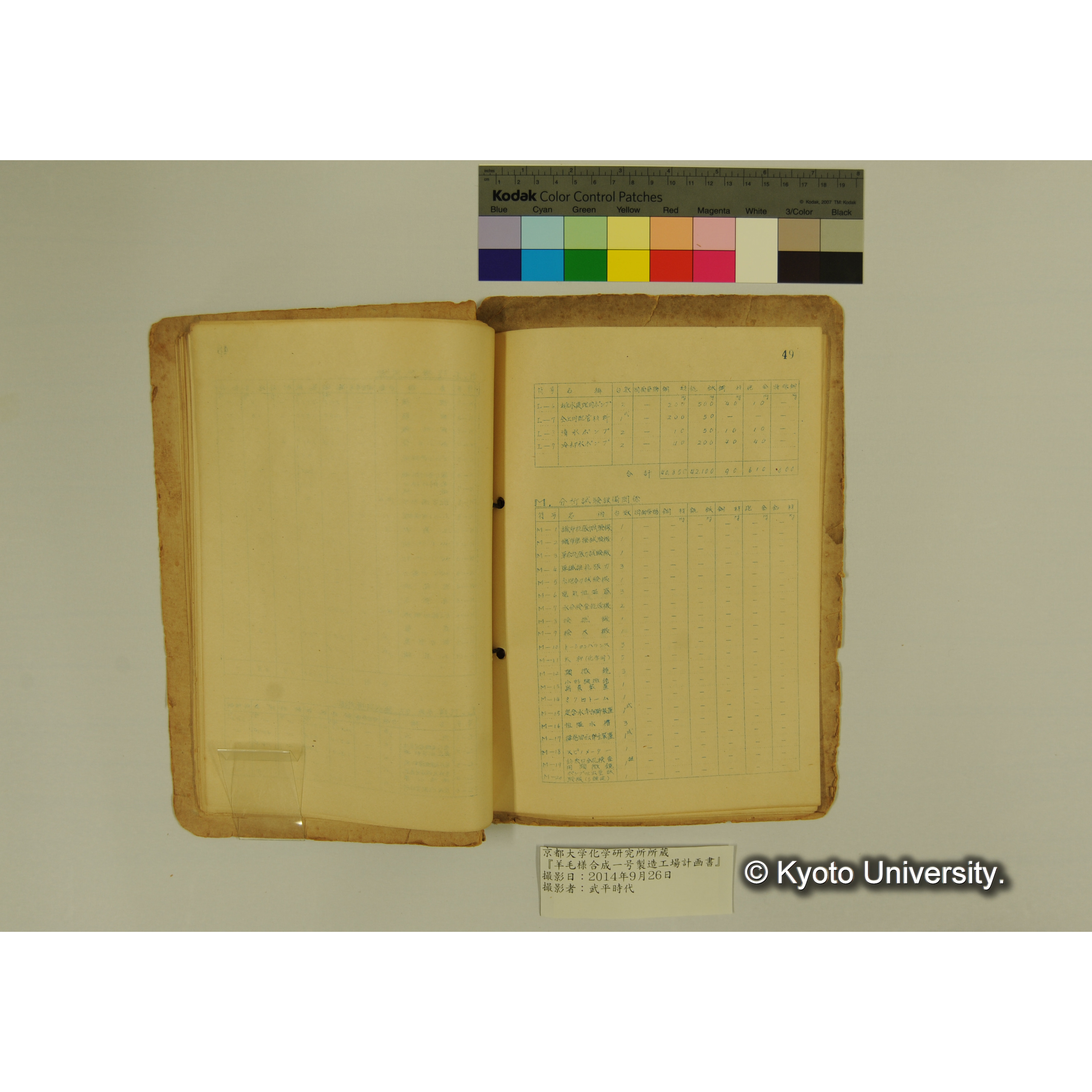 羊毛様合成一号製造工場計画書. (52)