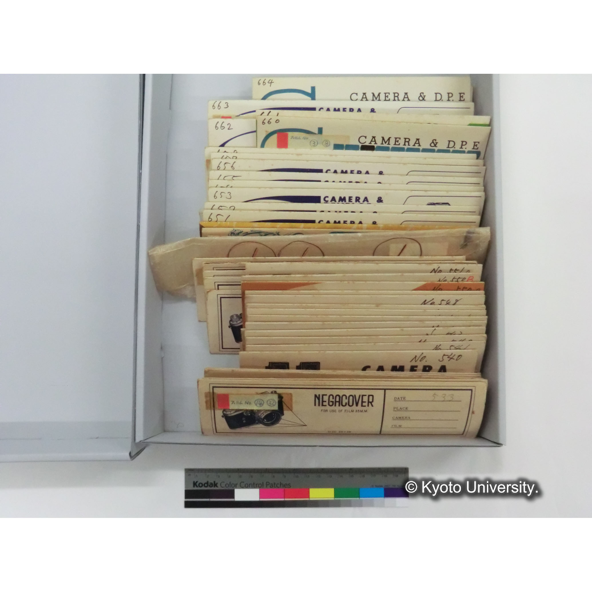 [ネガ入り箱](蓋貼紙)「『ゴリラ探検記』関連 〔45本〕」 (2)