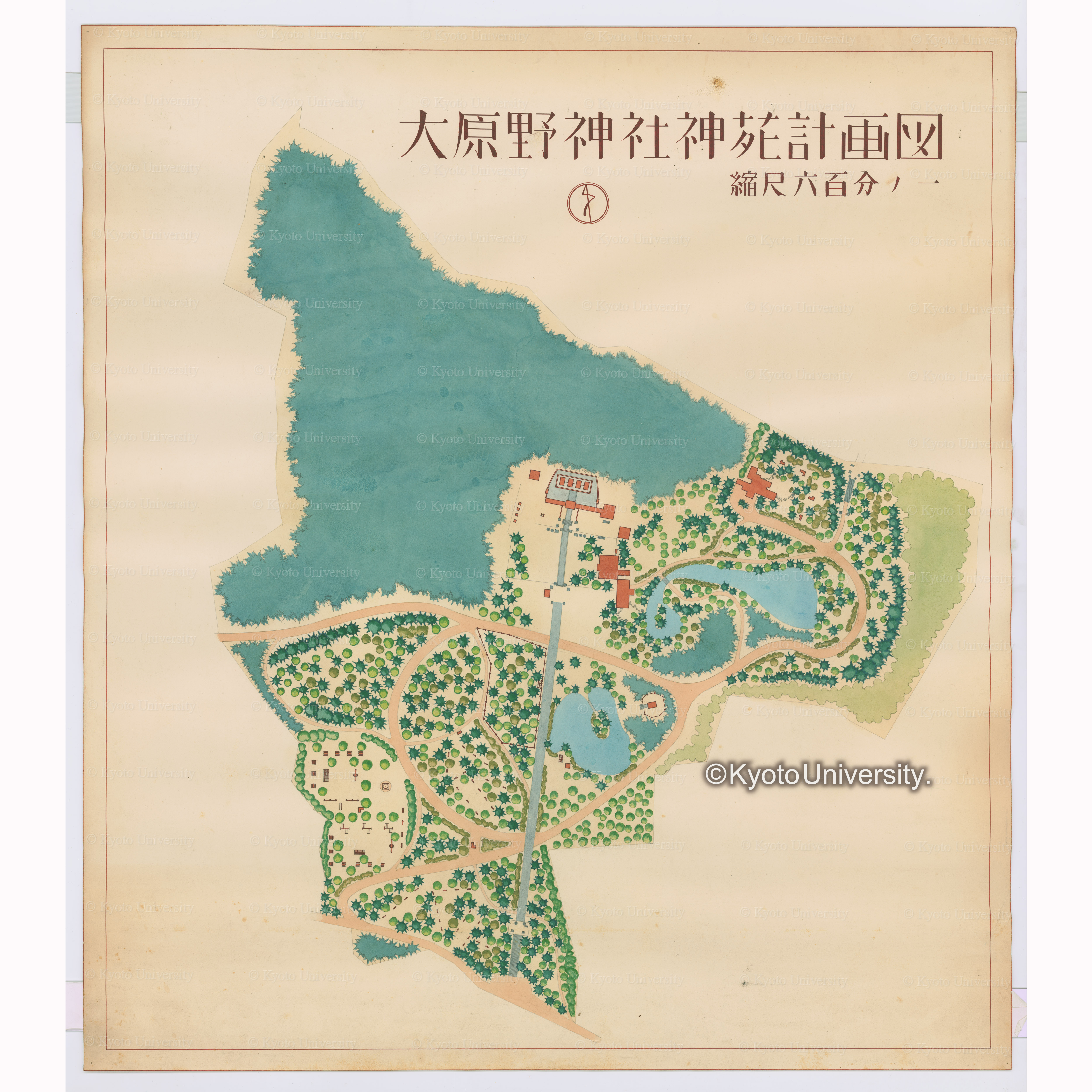 大原野神社神苑計画図　縮尺六百分ノ一 (1)